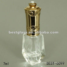 7ml clear nail polish bottle with golden crown cap
